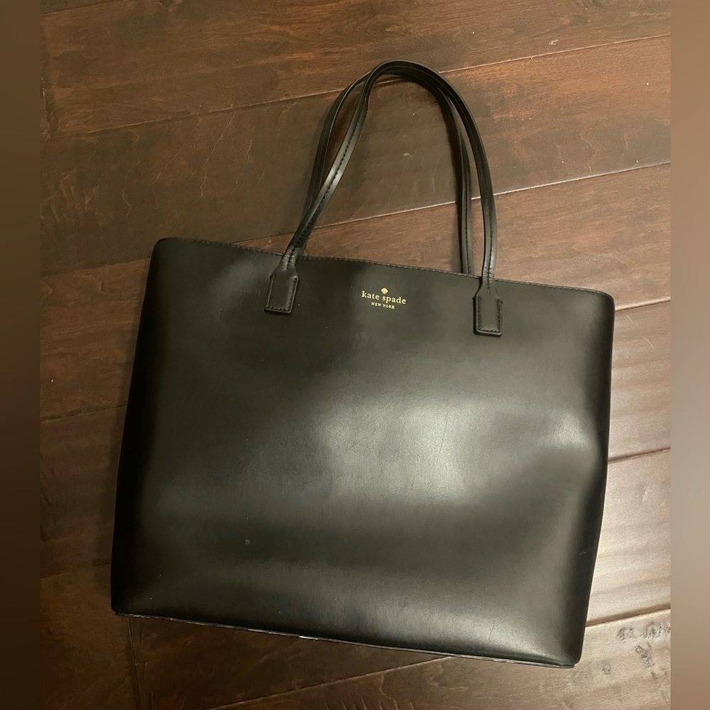 Kate Spade Black Leather Tote Bag - Kearny street Grecia tote
